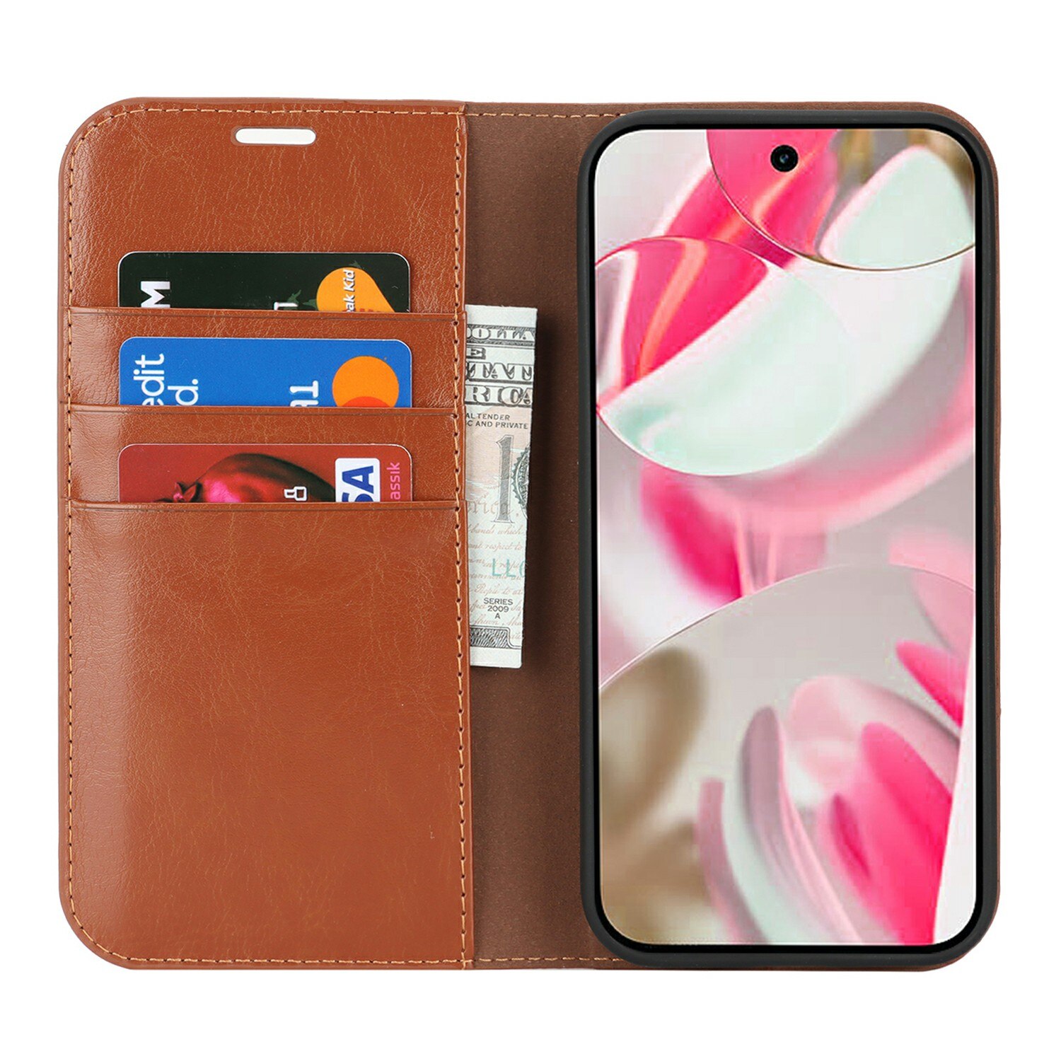 Mobilfodral Äkta Läder Google Pixel 10 Brun