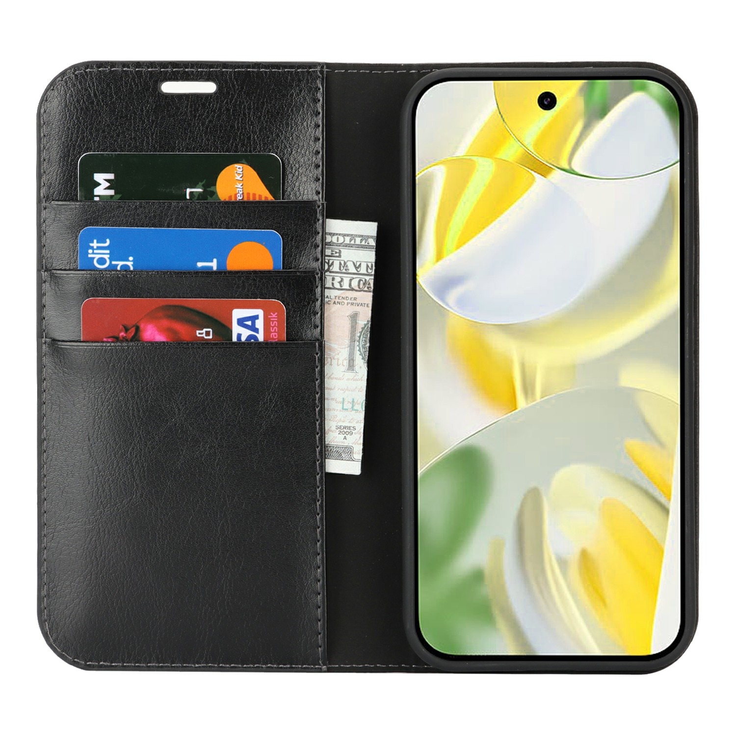 Mobilfodral Äkta Läder Google Pixel 10 Pro XL Svart