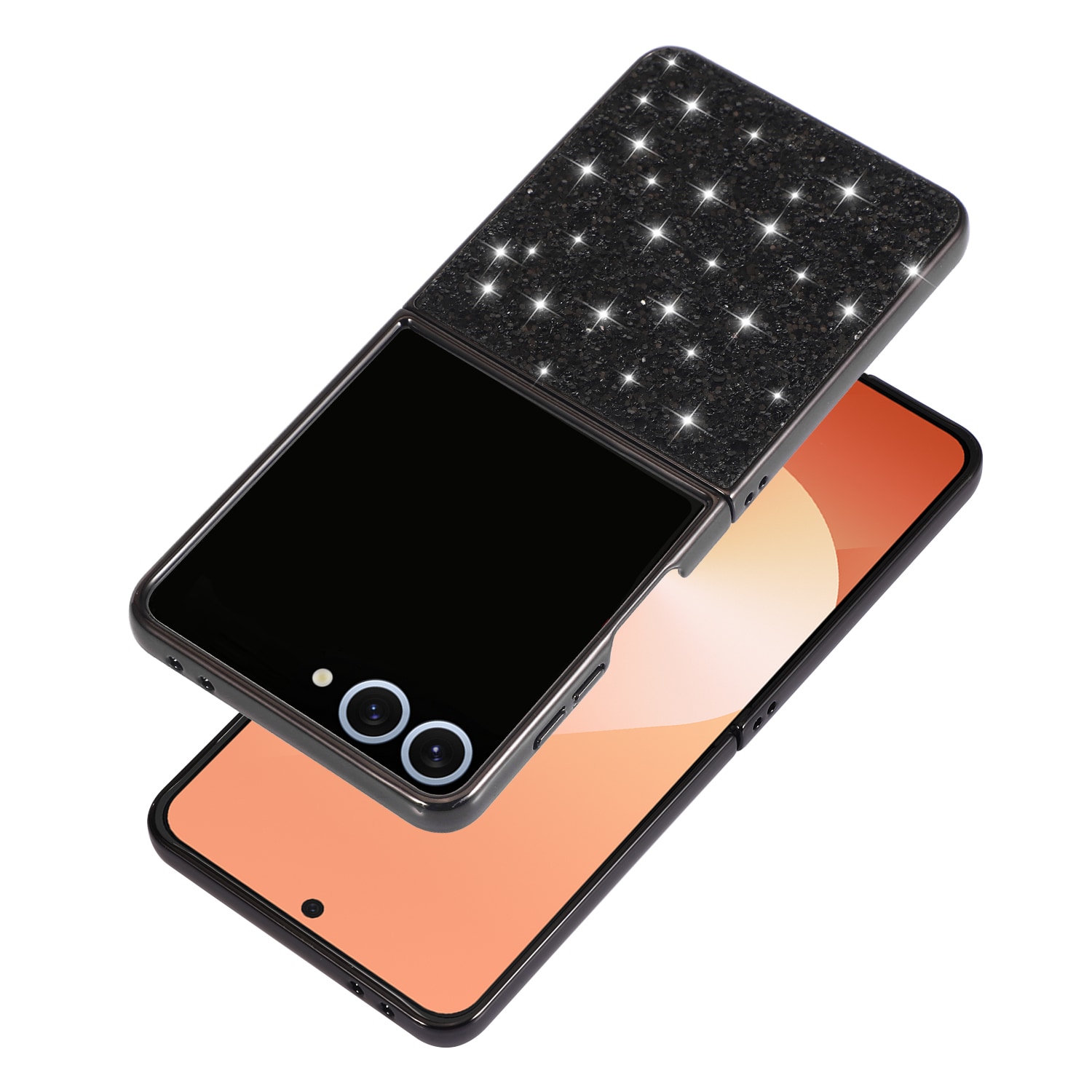 Glitterskal Samsung Galaxy Z Flip 7 Roséguld