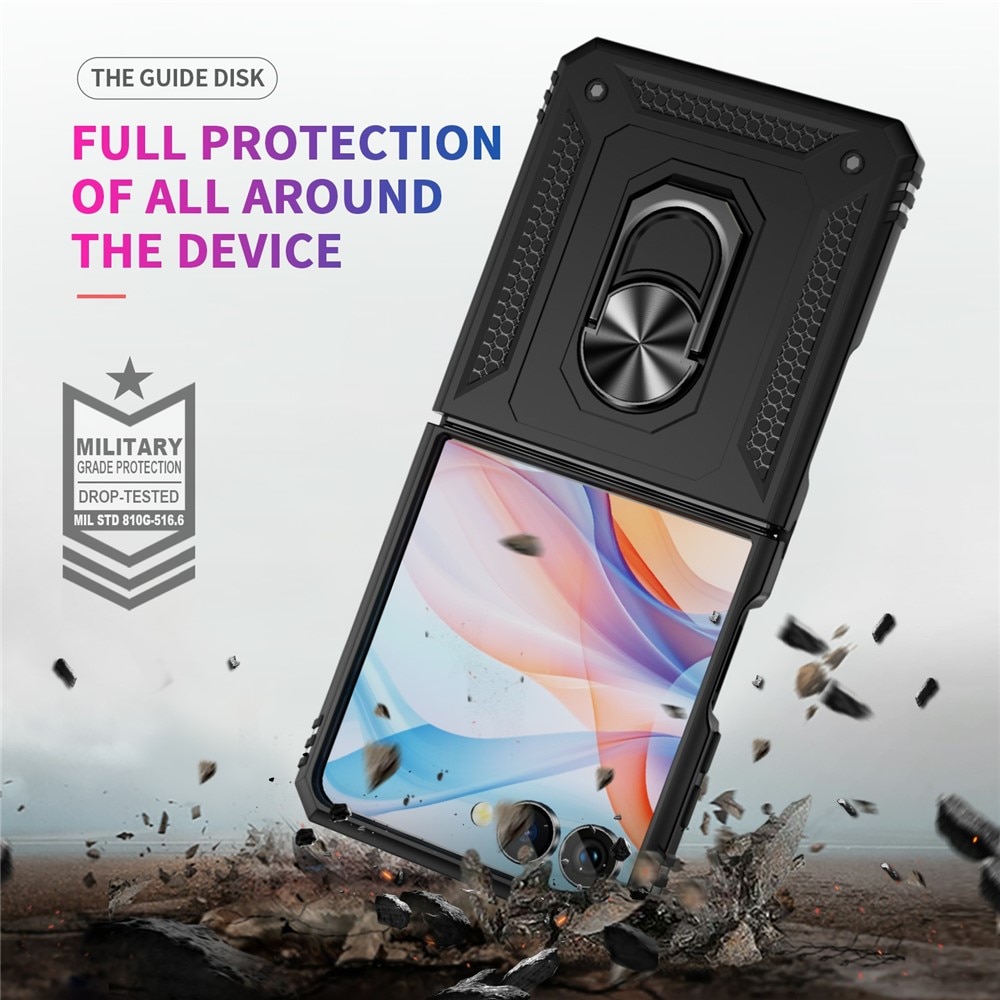 Hybridskal Tech Ring Samsung Galaxy Z Flip 7 svart