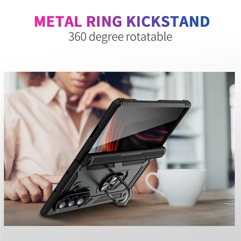 Hybridskal Tech Ring Samsung Galaxy Z Fold 7 svart