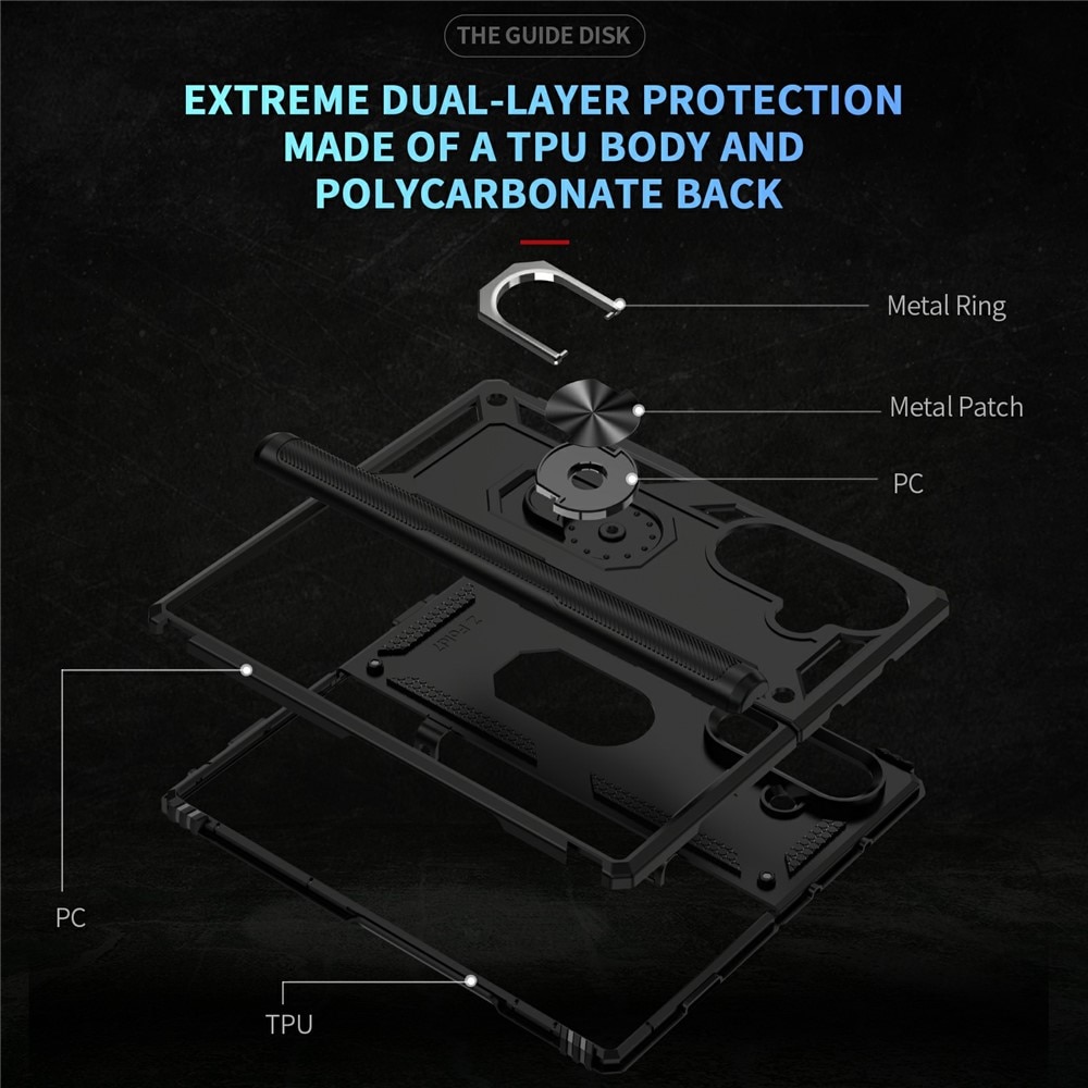 Hybridskal Tech Ring Samsung Galaxy Z Fold 7 svart
