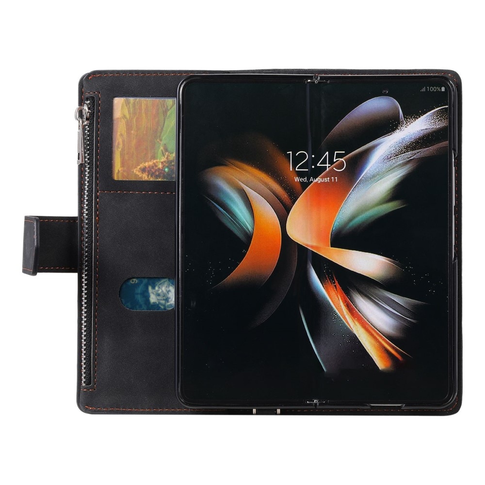 Plånboksväska Samsung Galaxy Z Fold 4 Quilted Svart