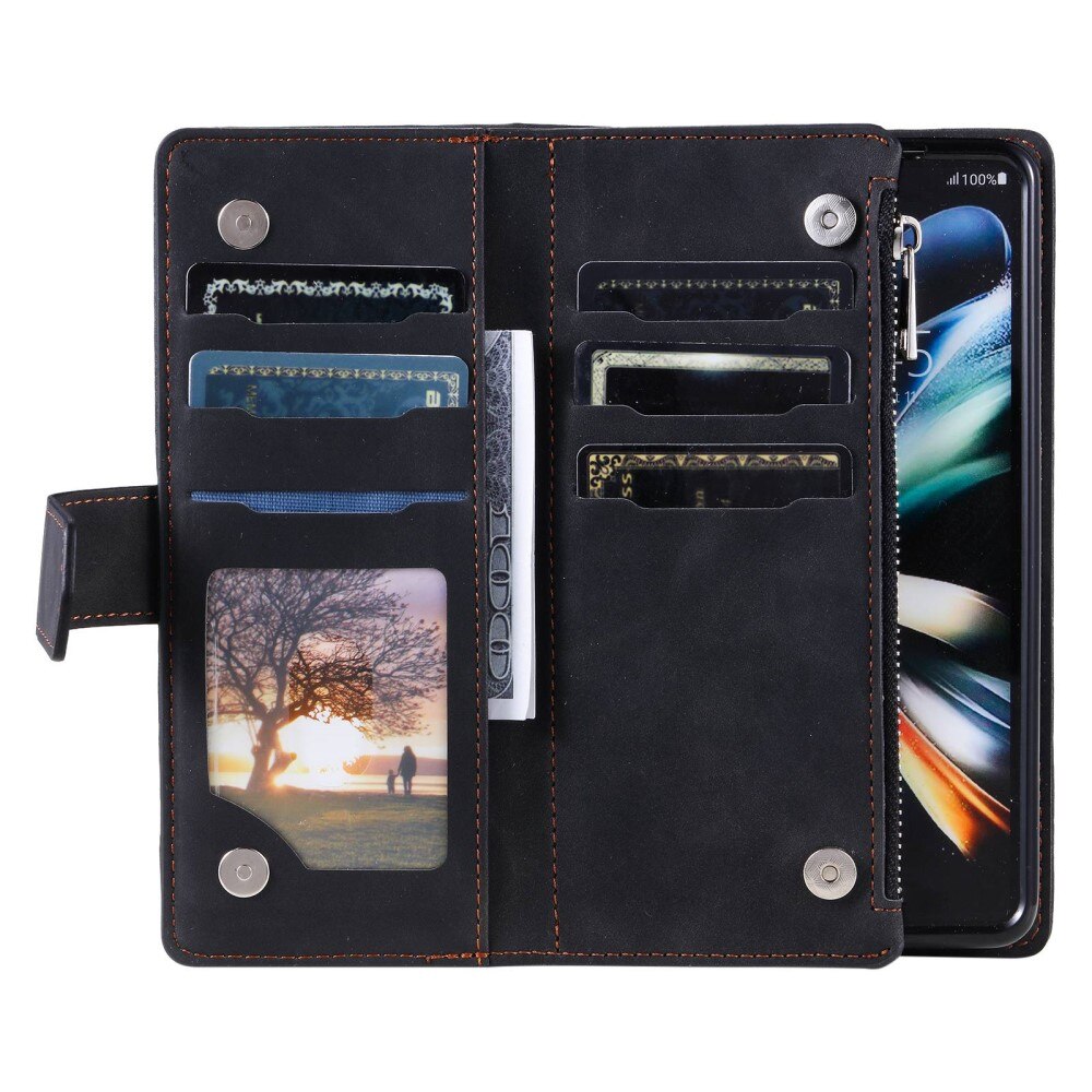 Plånboksväska Samsung Galaxy Z Fold 4 Quilted Svart
