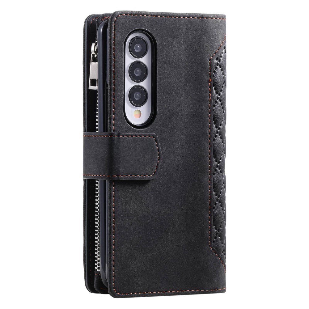 Plånboksväska Samsung Galaxy Z Fold 4 Quilted Svart