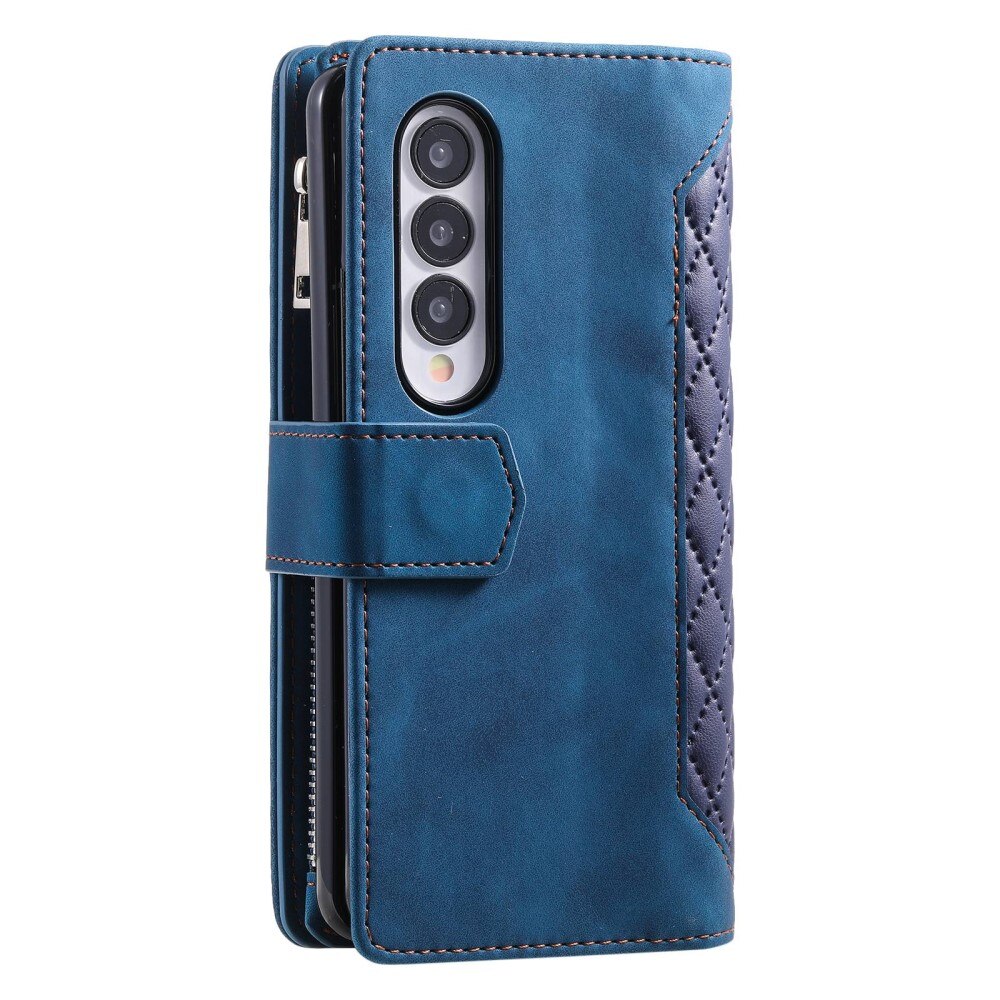 Plånboksväska Samsung Galaxy Z Fold 4 Quilted Blå