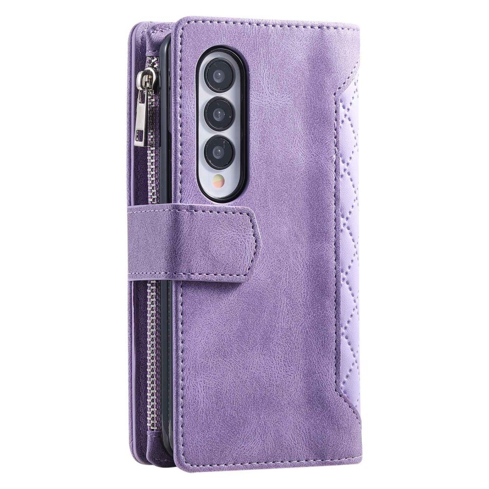 Plånboksväska Samsung Galaxy Z Fold 4 Quilted Lila