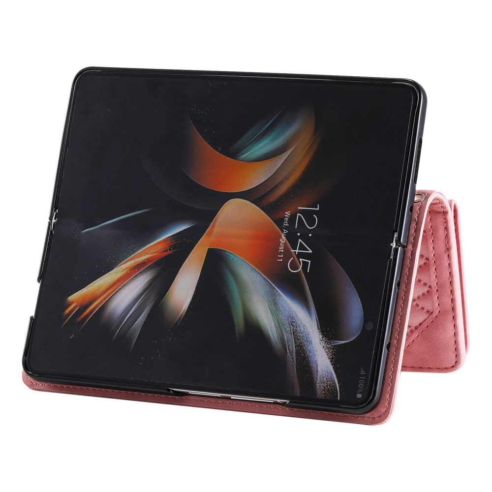 Plånboksväska Samsung Galaxy Z Fold 4 Quilted Rosa