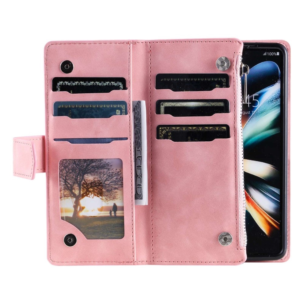Plånboksväska Samsung Galaxy Z Fold 4 Quilted rosa