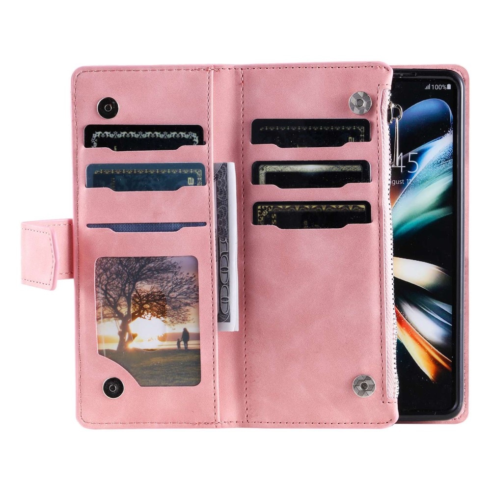 Plånboksväska Samsung Galaxy Z Fold 4 Quilted Rosa