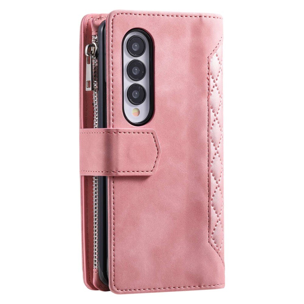 Plånboksväska Samsung Galaxy Z Fold 4 Quilted rosa