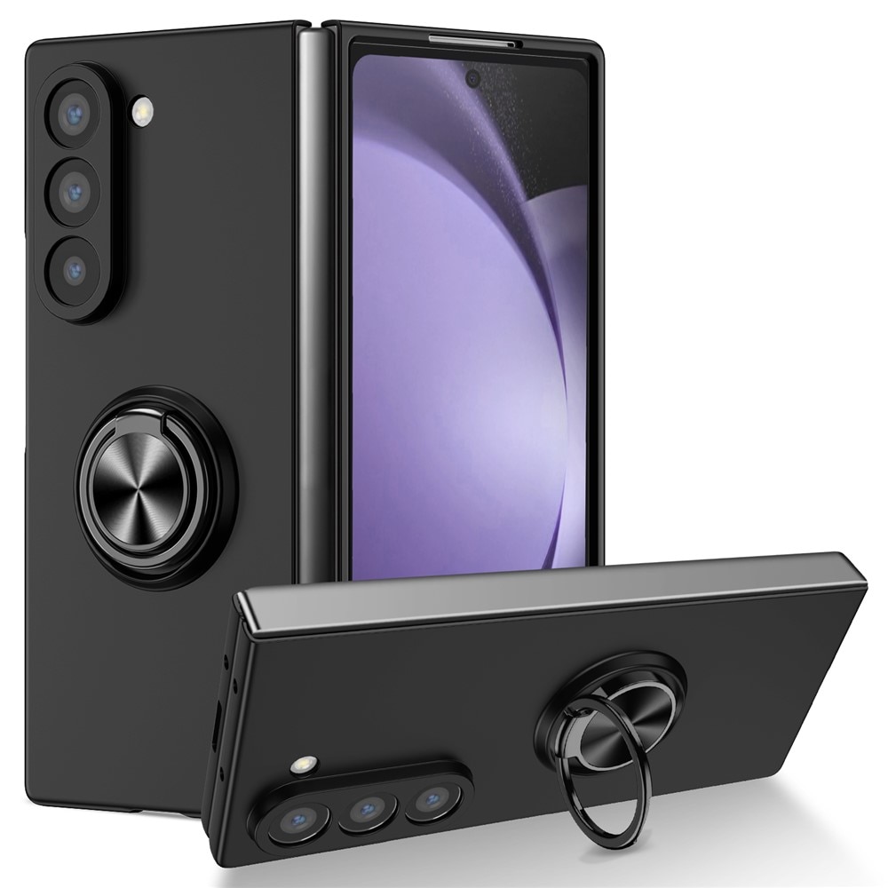 Samsung Galaxy Z Fold 7 skal med magnetisk ringhållare svart