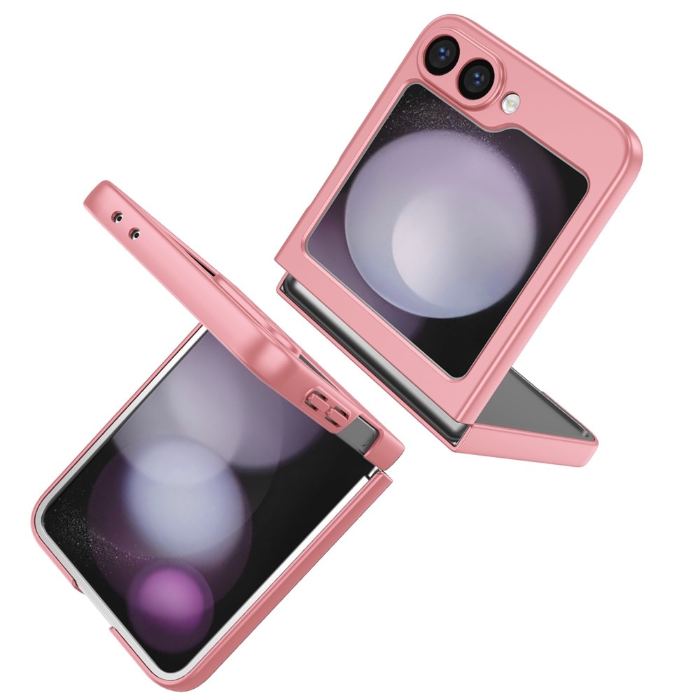 Samsung Galaxy Z Flip 7 skal med magnetisk ringhållare Rosa
