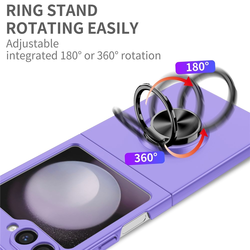 Samsung Galaxy Z Flip 7 skal med magnetisk ringhållare Lila