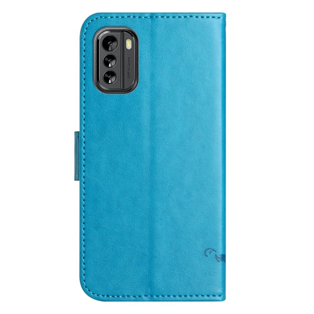 Läderfodral Fjärilar  Nokia G60 Blå