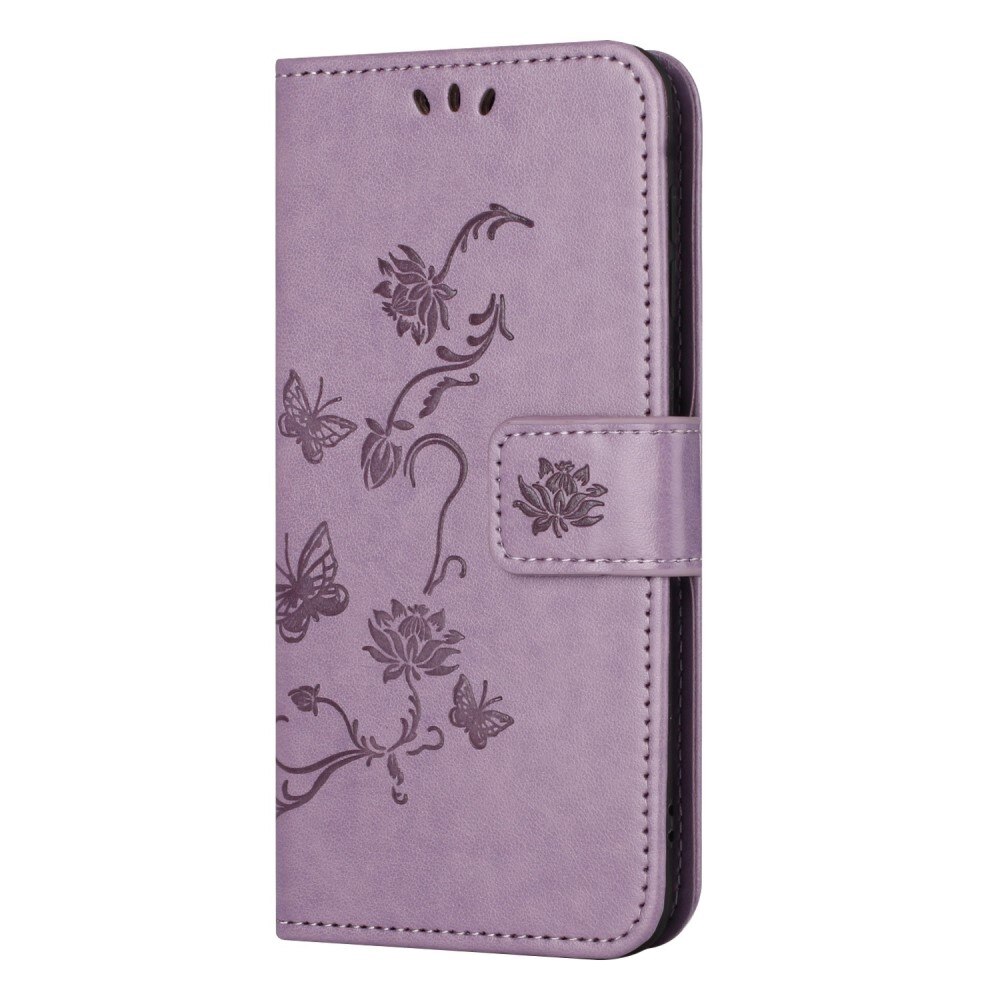 Läderfodral Fjärilar  Nokia G60 Lila