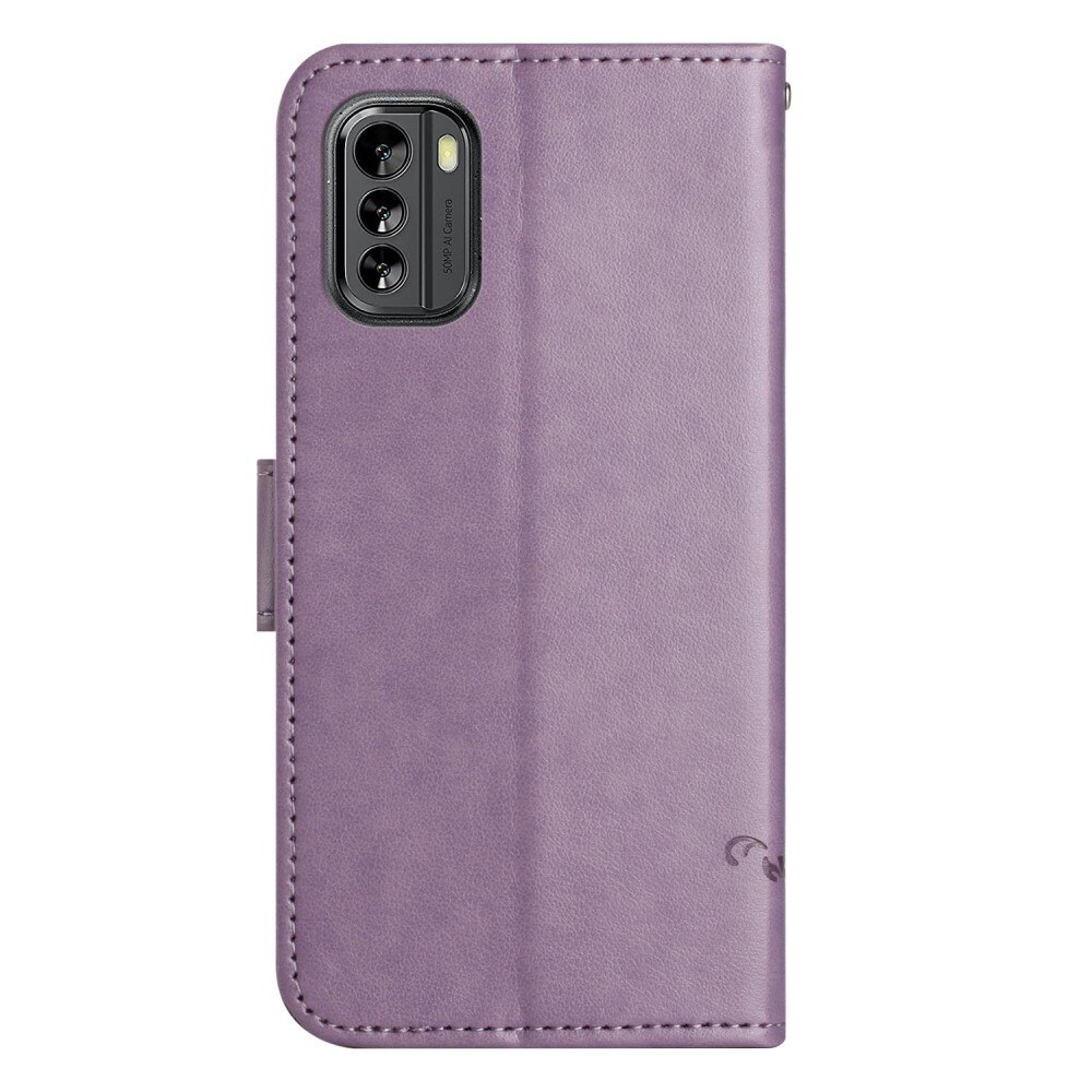 Läderfodral Fjärilar  Nokia G60 Lila