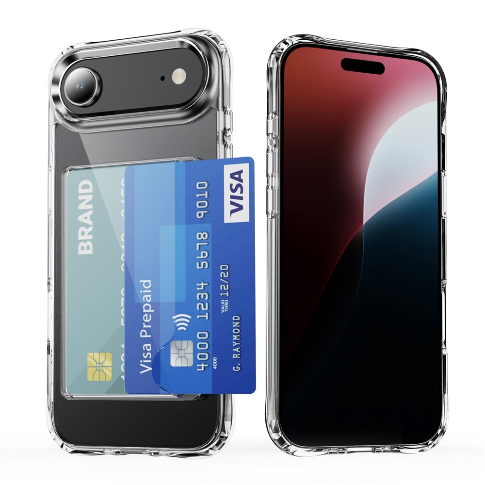 Hybridskal Kortfack iPhone 17 Air Genomskinlig