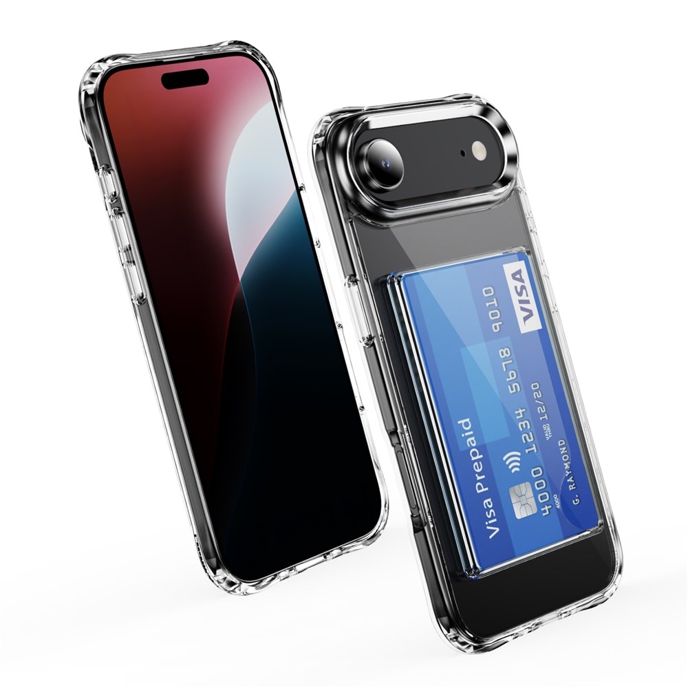 Hybridskal Kortfack iPhone 17 Air Genomskinlig