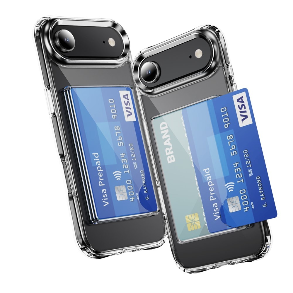Hybridskal Kortfack iPhone 17 Air Genomskinlig