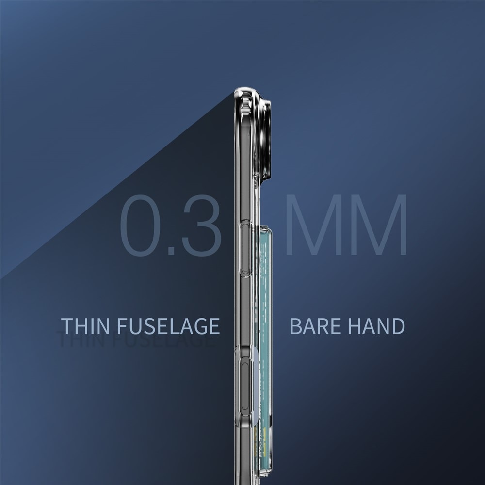 Hybridskal Kortfack iPhone 17 Air Genomskinlig