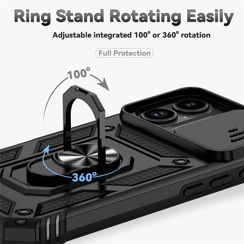 Hybridskal Ring + Kameraskydd iPhone 17 Svart