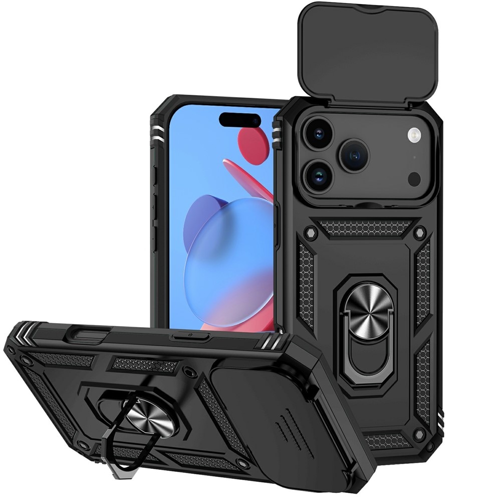 Hybridskal Ring + Kameraskydd iPhone 17 Pro Svart