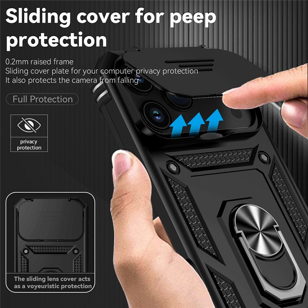 Hybridskal Ring + Kameraskydd iPhone 17 Pro Svart