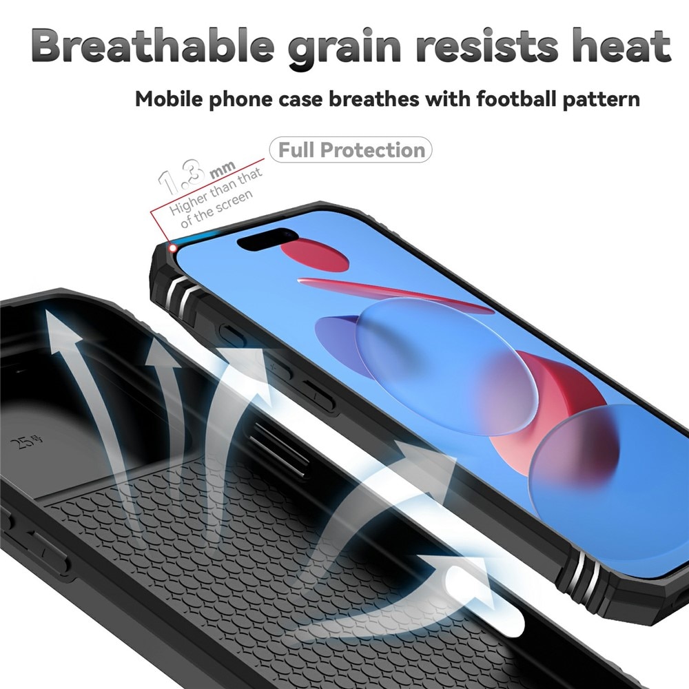 Hybridskal Ring + Kameraskydd iPhone 17 Pro Max Svart