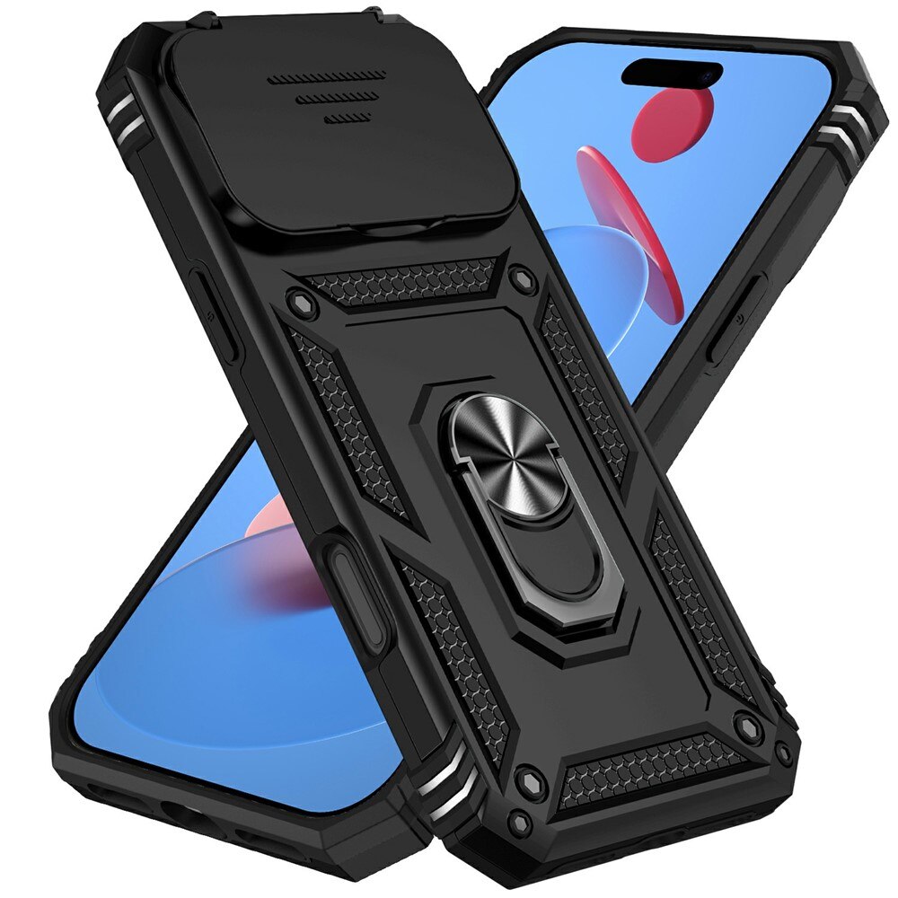 Hybridskal Ring + Kameraskydd iPhone 17 Pro Max Svart