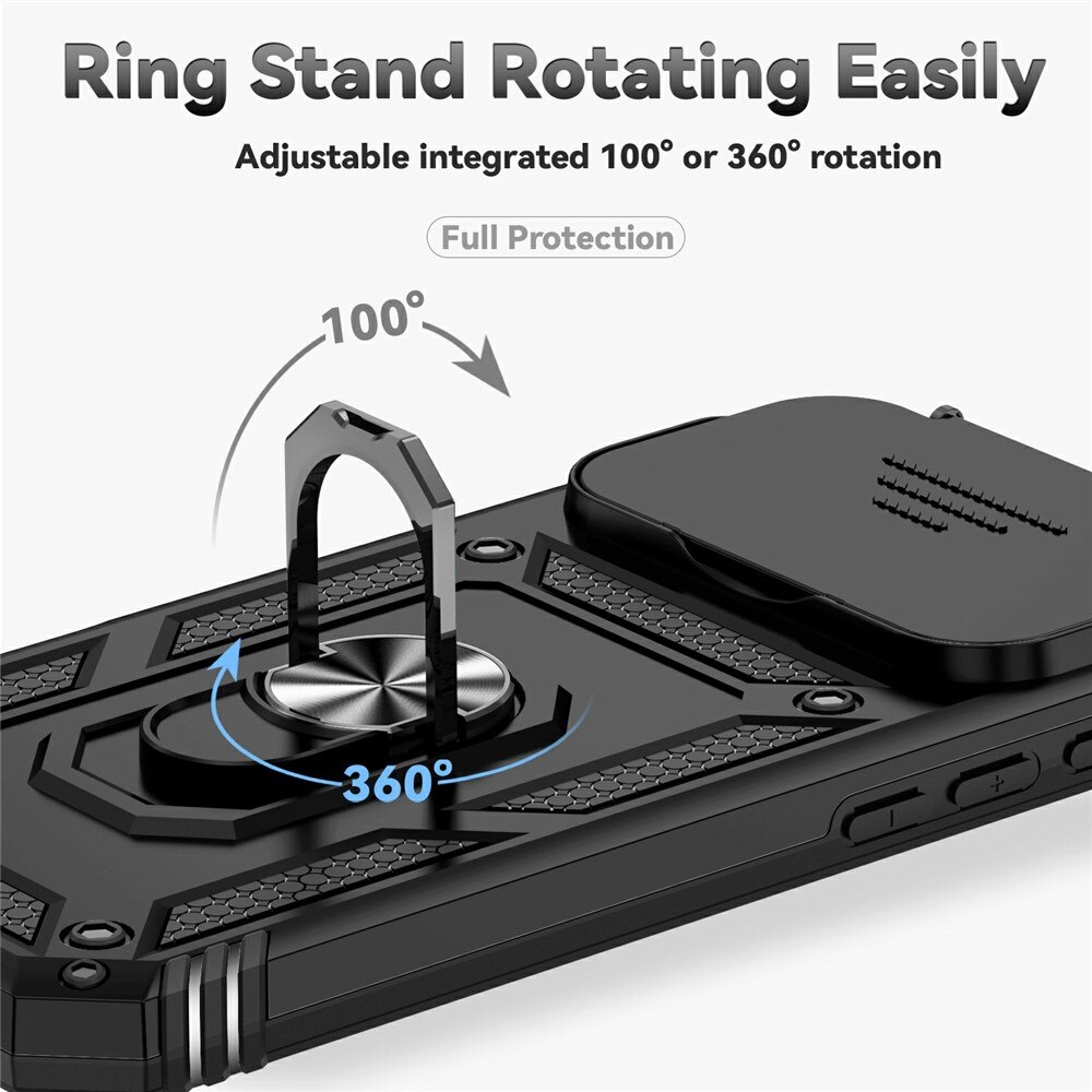 Hybridskal Ring + Kameraskydd iPhone 17 Pro Max Svart