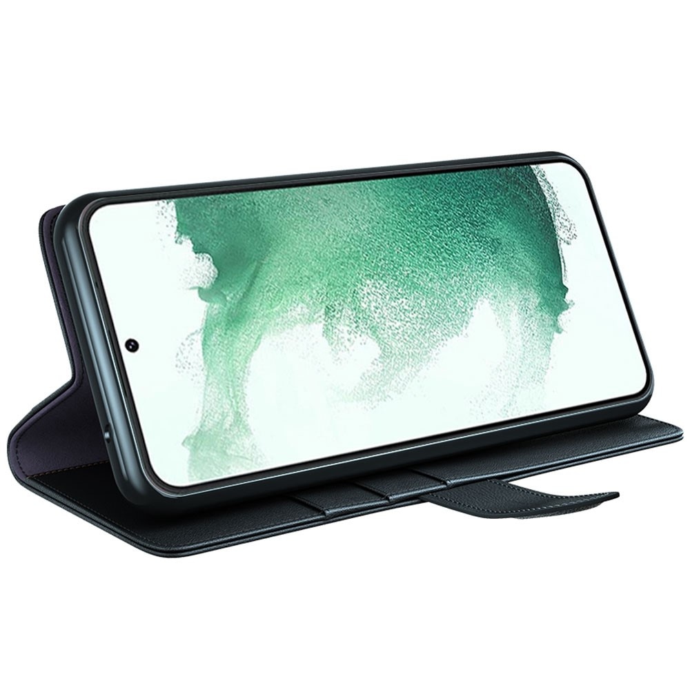 Äkta Läderfodral Samsung Galaxy S23 Plus svart