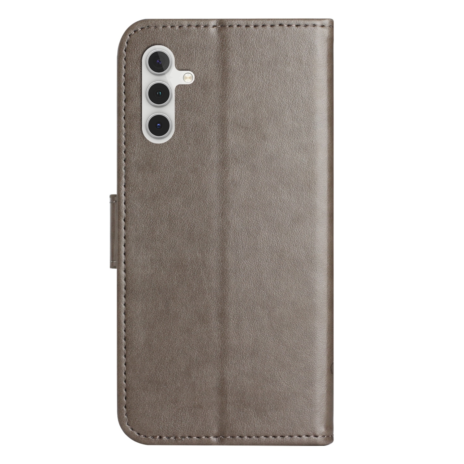 Läderfodral Fjärilar Samsung Galaxy S25 FE Grå