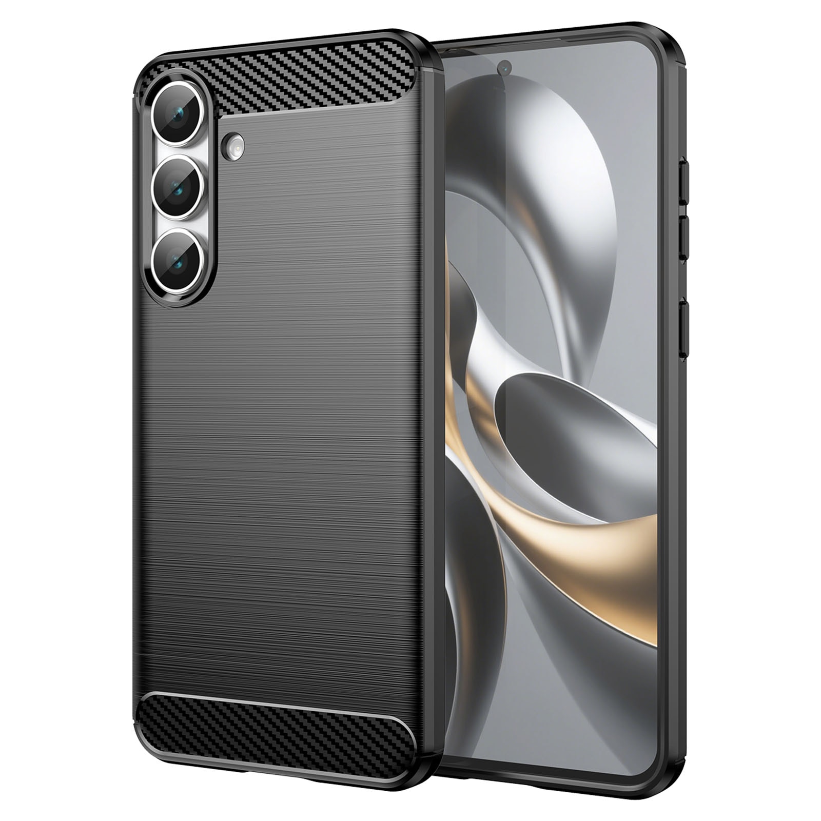 Samsung Galaxy S25 FE Skal TPU Brushed Svart