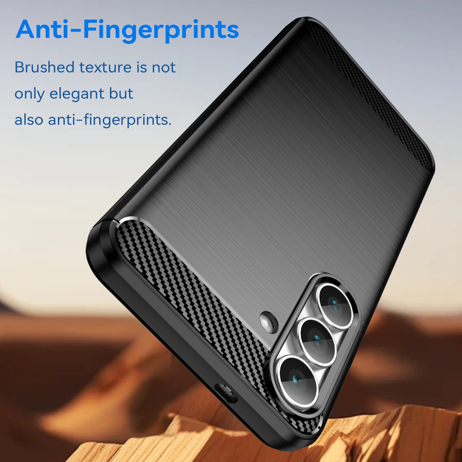 Samsung Galaxy S25 FE Skal TPU Brushed Svart