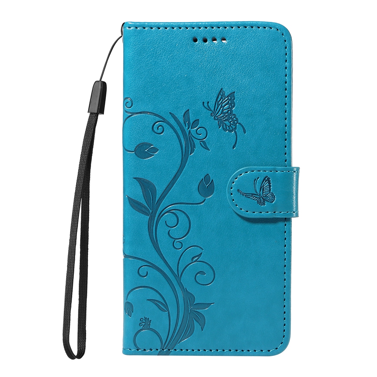 Läderfodral Fjärilar Oppo Reno 14 F Blå