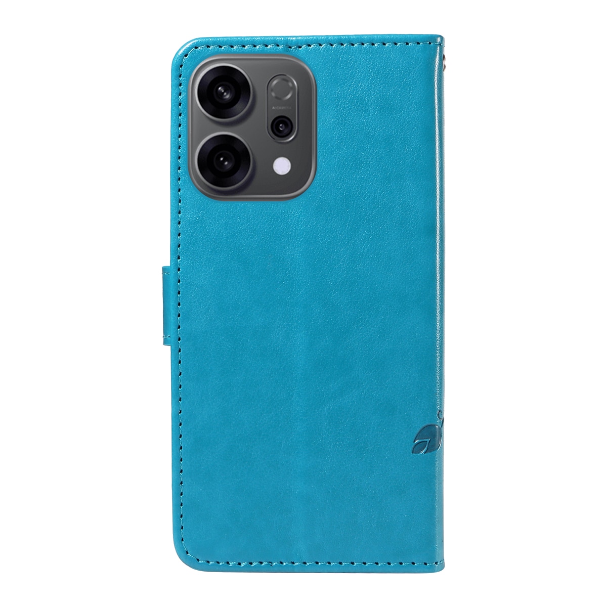 Läderfodral Fjärilar Oppo Reno 14 F Blå