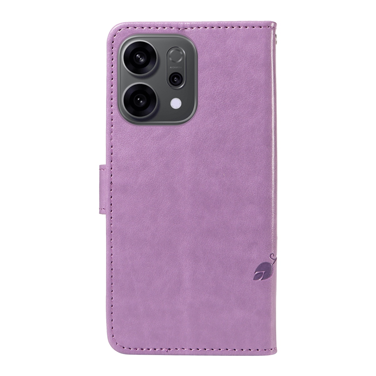 Läderfodral Fjärilar Oppo Reno 14 Lila