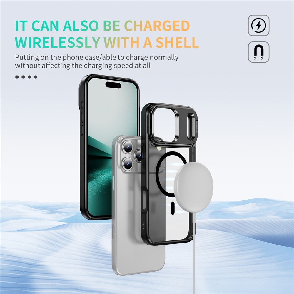 Hybridskal Kickstand MagSafe iPhone 17 Pro Svart