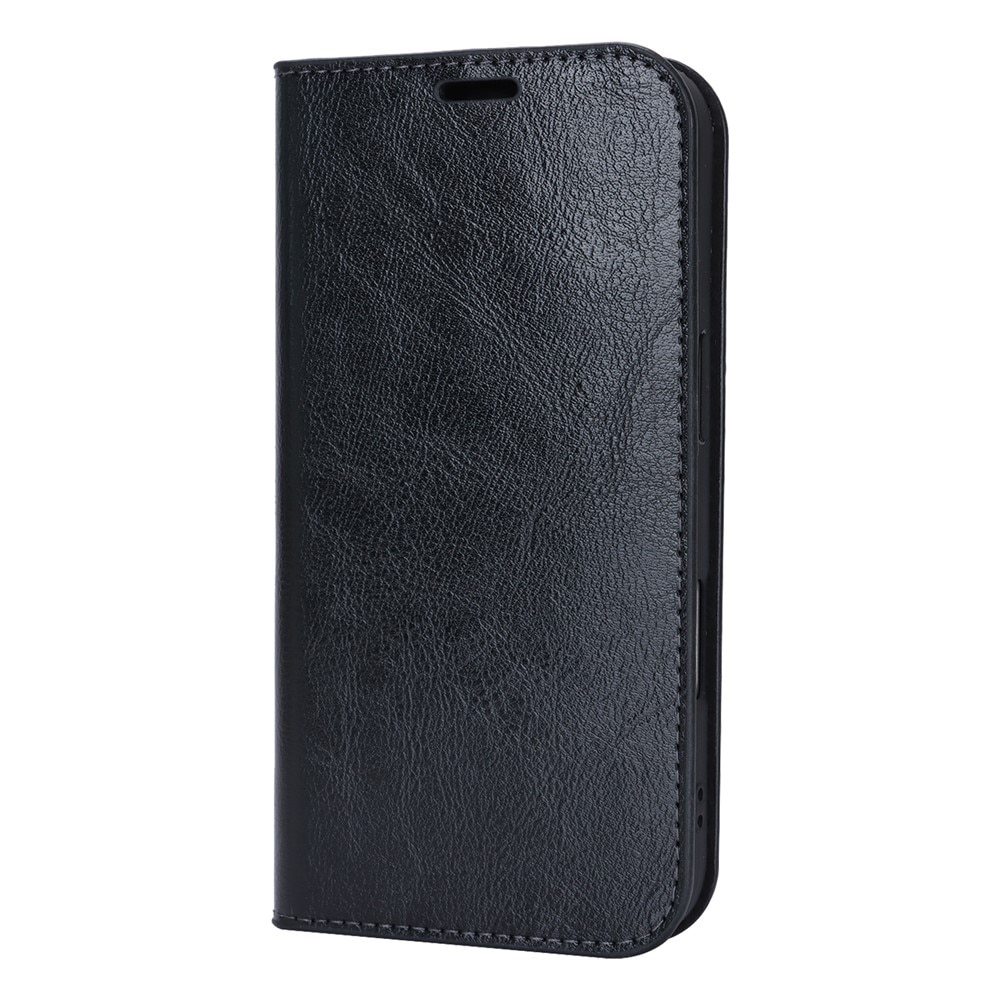 Mobilfodral Äkta Läder iPhone 17 Svart