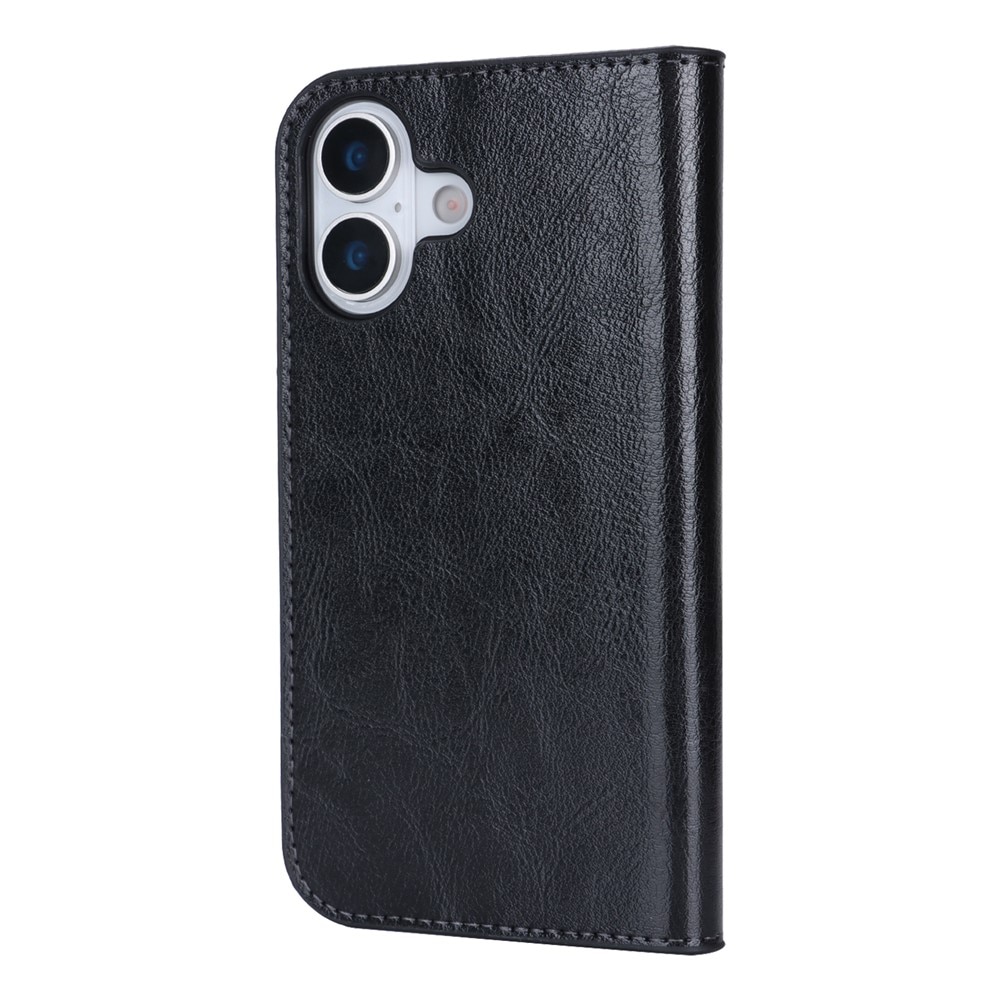 Mobilfodral Äkta Läder iPhone 17 Svart