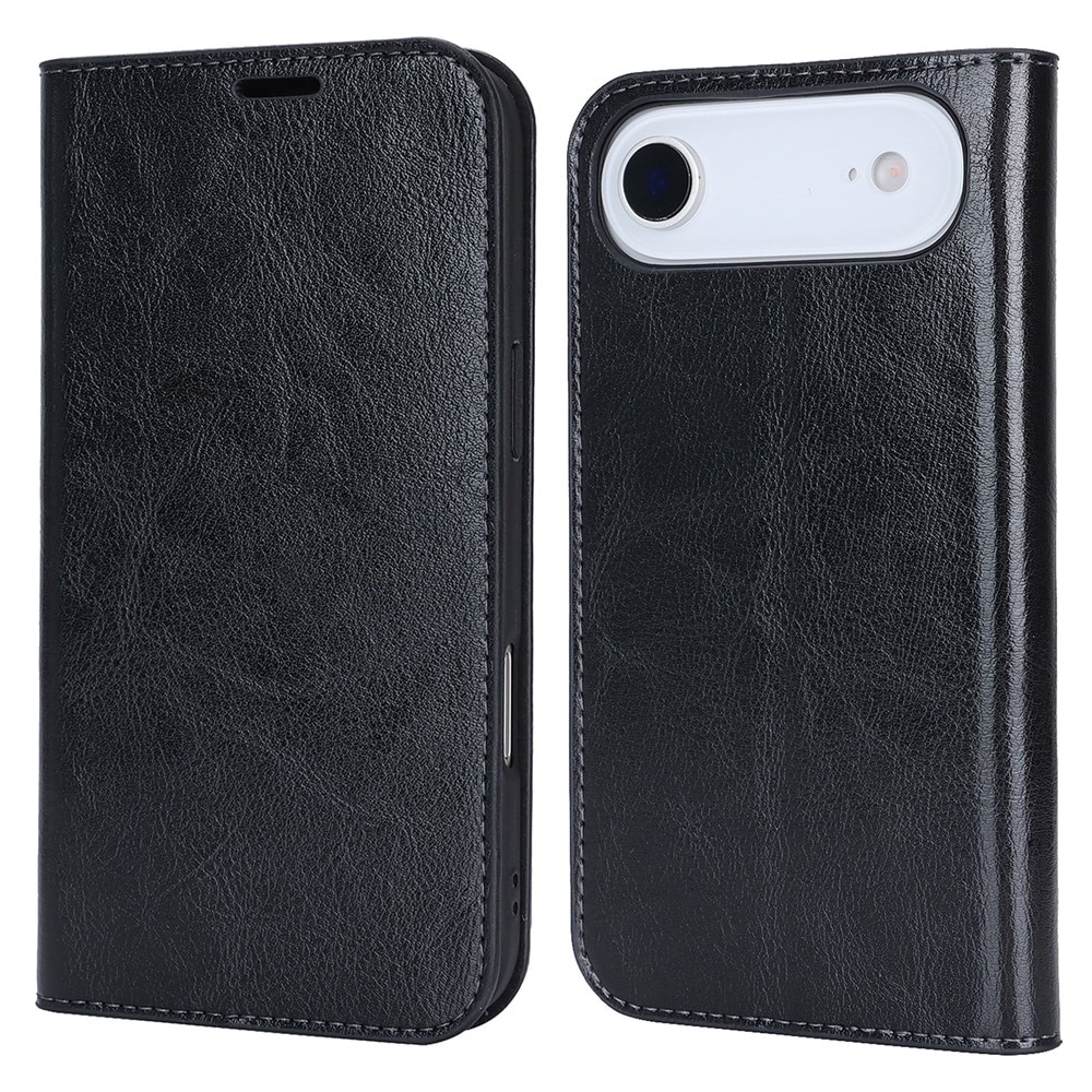 Mobilfodral Äkta Läder iPhone 17 Air Svart