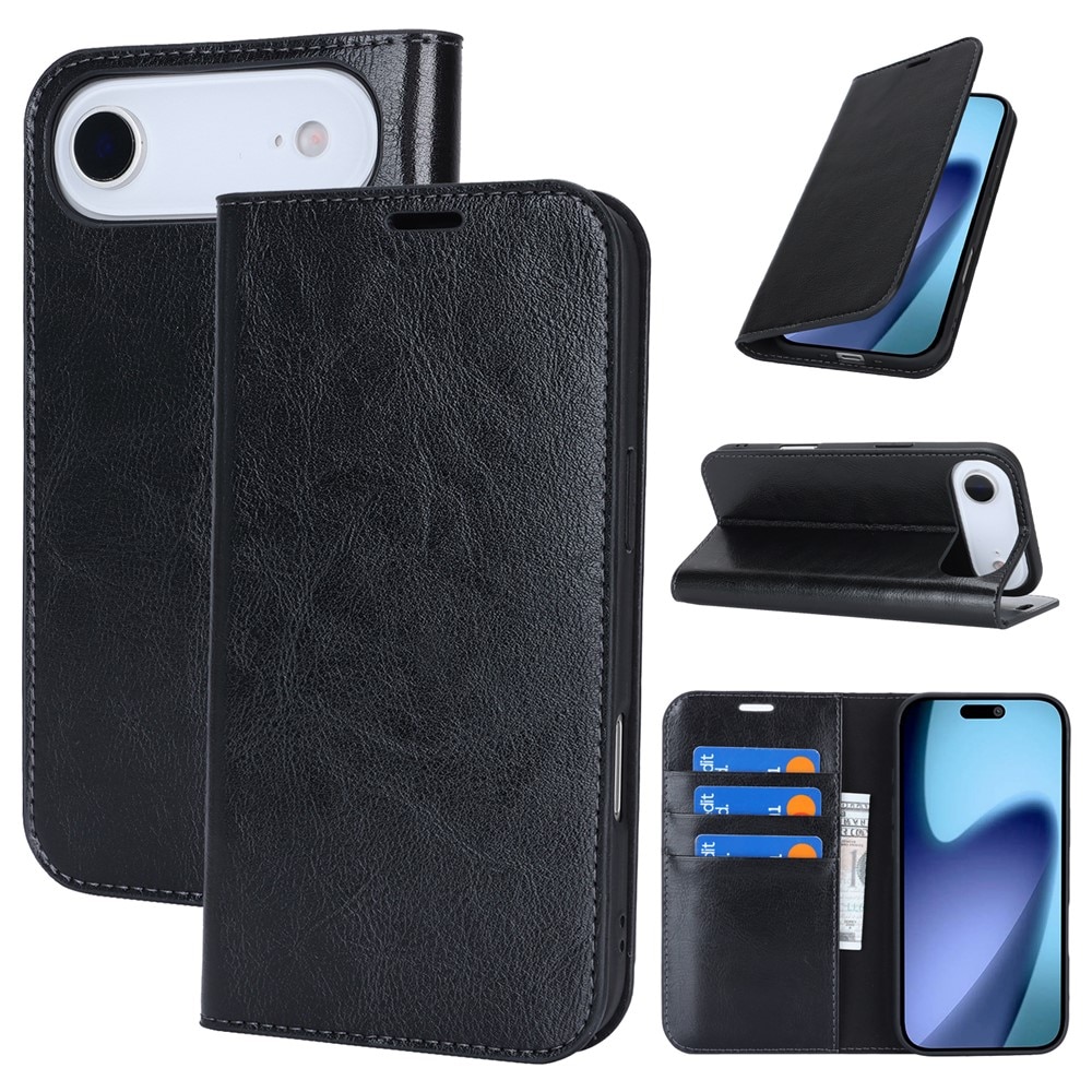 Mobilfodral Äkta Läder iPhone 17 Air Svart