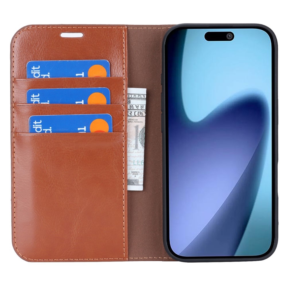 Mobilfodral Äkta Läder iPhone 17 Air Svart