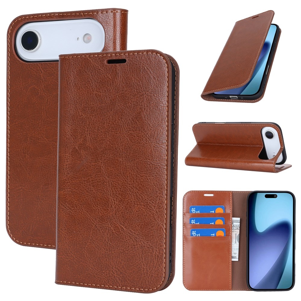 Mobilfodral Äkta Läder iPhone 17 Air Svart