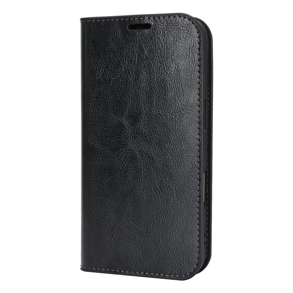 Mobilfodral Äkta Läder iPhone 17 Pro Svart