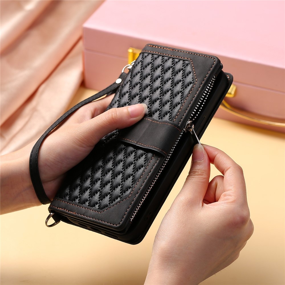 Plånboksväska iPhone 17 Quilted Svart