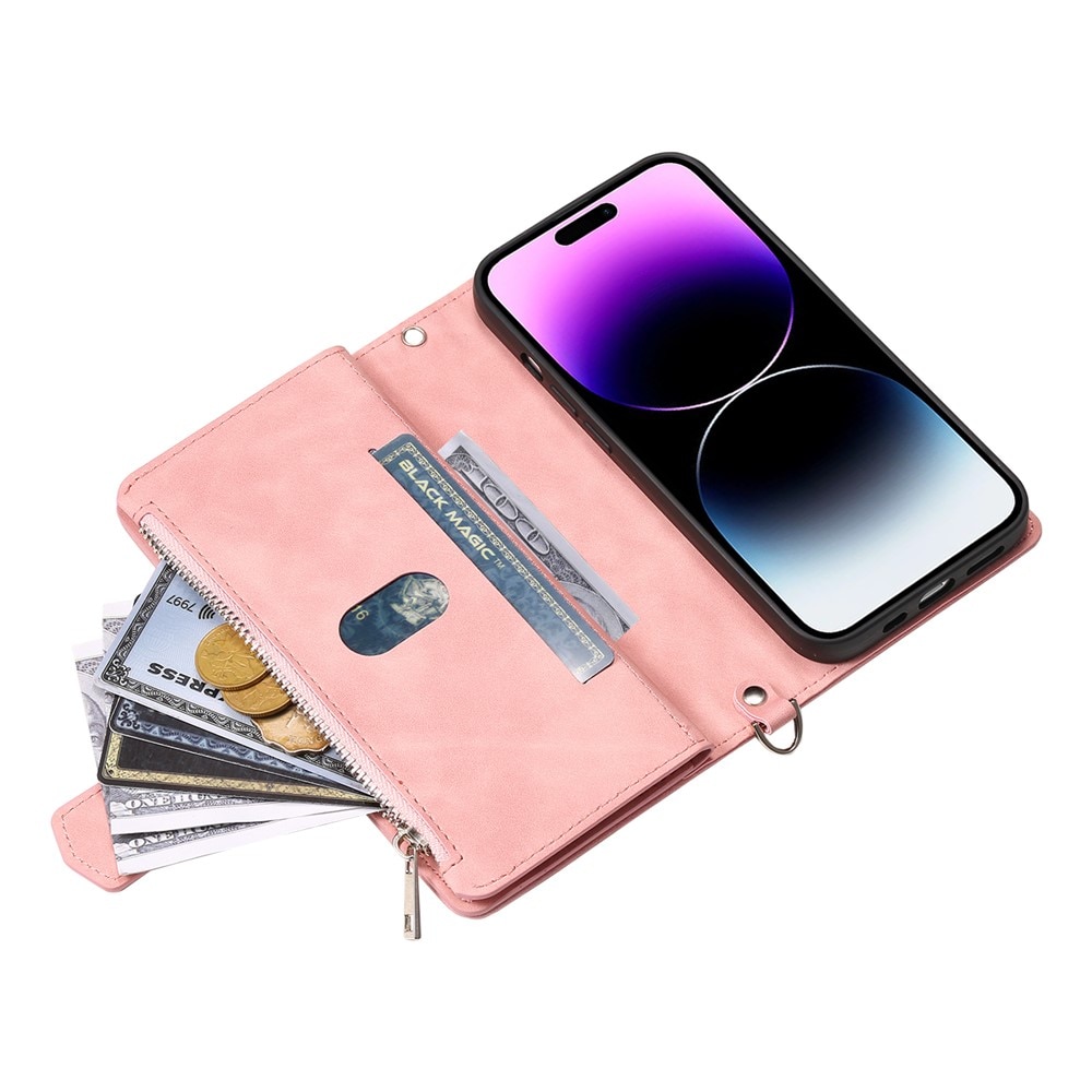 Plånboksväska iPhone 17 Quilted Rosa