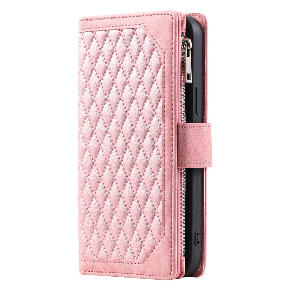 Plånboksväska iPhone 17 Quilted Rosa