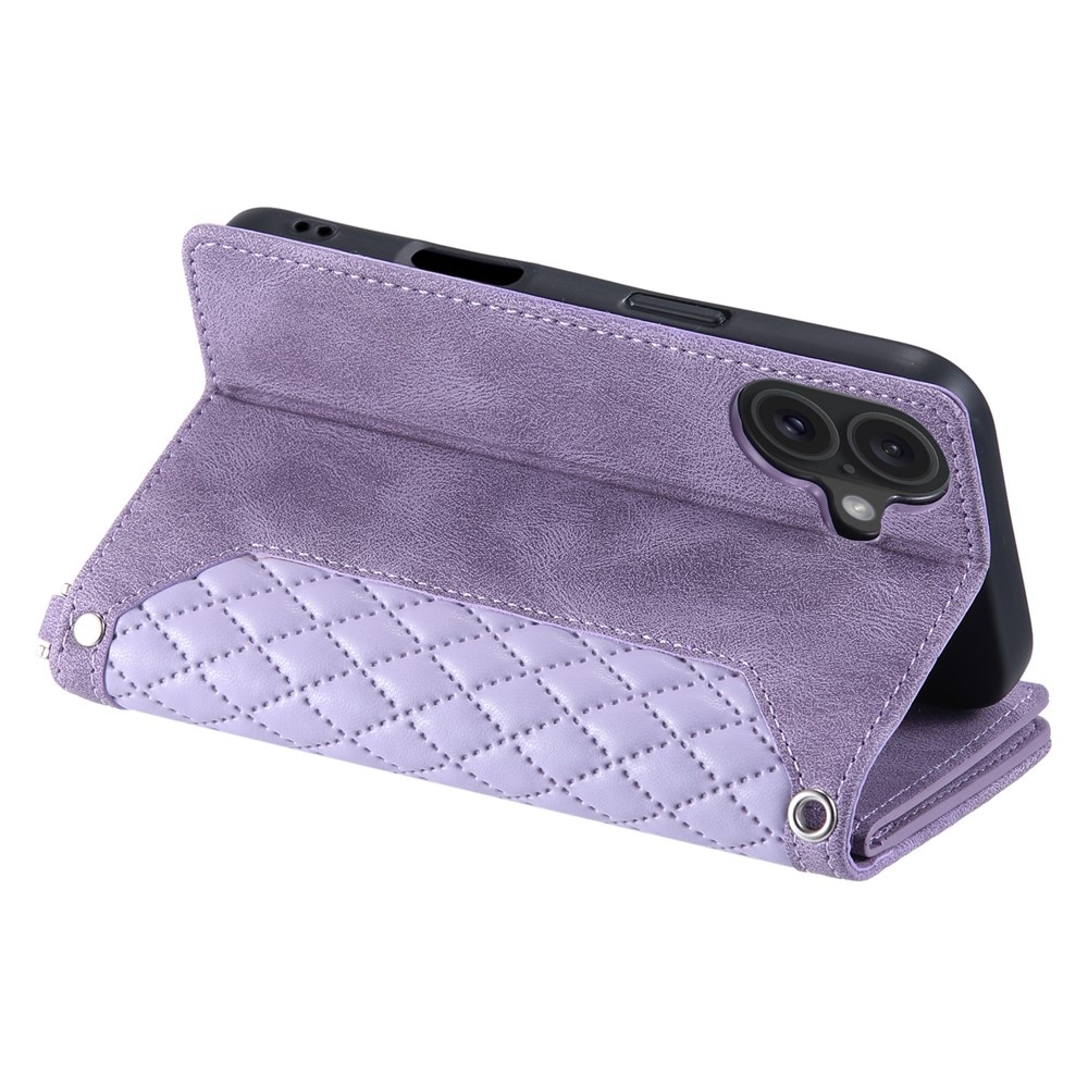 Plånboksväska iPhone 17 Quilted Lila